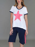 Corrine Pink Star Tee