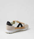 Gate White Tan Black Grey-Suede Nylon Sneakers