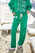 Fun Towelling Pant- Green