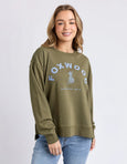 Effortless Contrast Crew- Moss