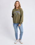 Effortless Contrast Crew- Moss