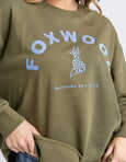 Effortless Contrast Crew- Moss