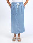 Penny Utility Skirt- Mid Wash Blue