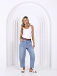 Leo Barrel Jeans- Light Blue