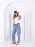 Leo Barrel Jeans- Light Blue