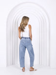 Leo Barrel Jeans- Light Blue