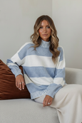 Tilly Stripe Knit- Blue/White