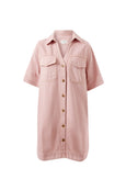 Bonnie Relaxed Shirtdress- Blossom Pink
