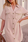Bonnie Relaxed Shirtdress- Blossom Pink