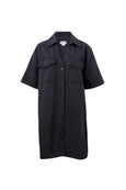 Bonnie Relaxed Shirtdress- Washed Black