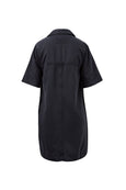 Bonnie Relaxed Shirtdress- Washed Black