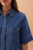 NOA Short Sleeve Shirt- Fresh Indigo