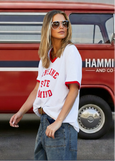Sunshine State Of Mind Ringer Tee- White