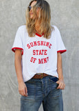 Sunshine State Of Mind Ringer Tee- White