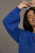 Nouveau V Neck Jumper-Royal Blue