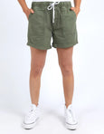 Emma Relaxed Denim Short- Khaki