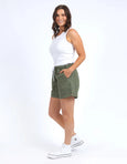 Emma Relaxed Denim Short- Khaki