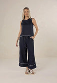 Lugano Pant- Navy/White