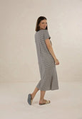 Profile Stripe Dress- Midnight