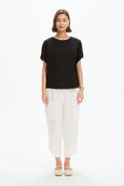 Bubble Sleeve Tee- Black