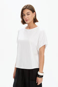 Bubble Sleeve Tee- White