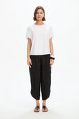 Bubble Sleeve Tee- White