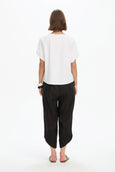 Bubble Sleeve Tee- White