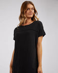 Allison Tee Dress- Black