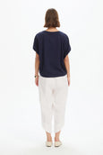 Bubble Sleeve Tee- Deep Navy