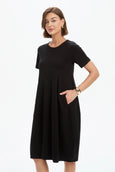 Short Sleeve Diagonal Dress