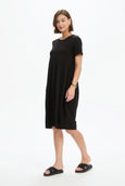Short Sleeve Diagonal Dress