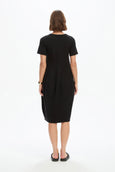 Short Sleeve Diagonal Dress