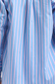 The Elodie Girlfriend Shirt- Blue/Pink Stripe