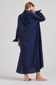 The Pippa Oversized Cotton Longline Dress - Navy