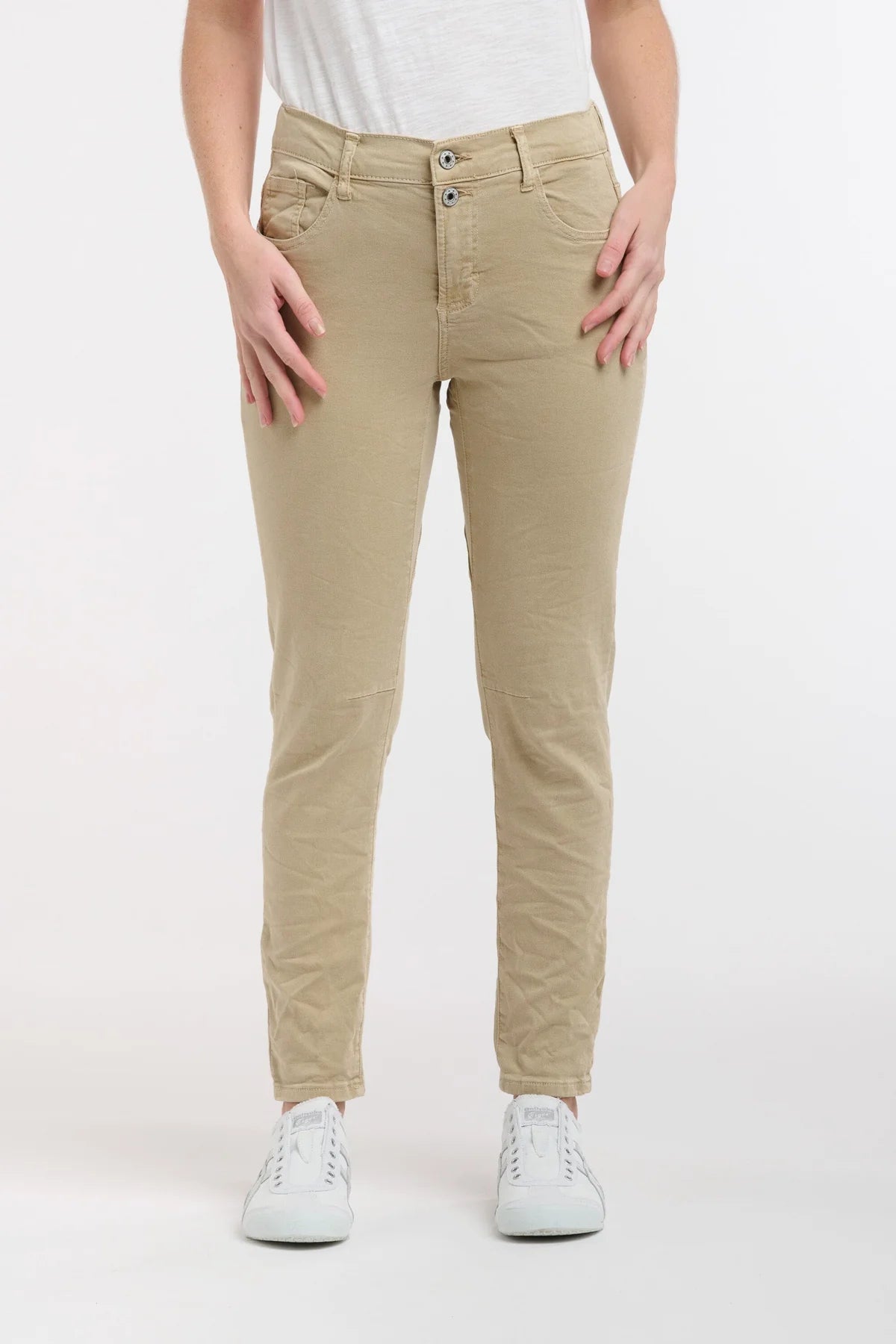 Emma Stretch Jean- Light Clay