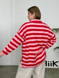 Harper Rugby Top- Red/Pink Stripe