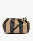 Monty Bag-Black/Latte Stripe