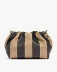 Monty Bag-Black/Latte Stripe