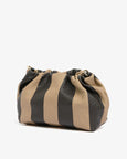 Monty Bag-Black/Latte Stripe
