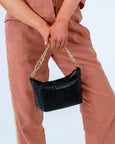 Agnes Bag- Black Weave