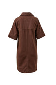 Bonnie Relaxed Shirt Dress- Chocolate