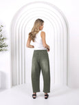 Leo Barrel Jeans- Khaki