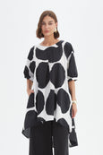 Pleat Front Print Tunic