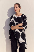 Pleat Front Print Tunic