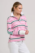 Rugby Sweatshirt Summer - Pink Multi Stripe