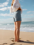 Farrah Pale Wash Denim Short