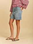Farrah Pale Wash Denim Short