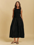Raven Cotton Dress- Black