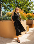 Raven Cotton Dress- Black