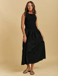 Raven Cotton Dress- Black